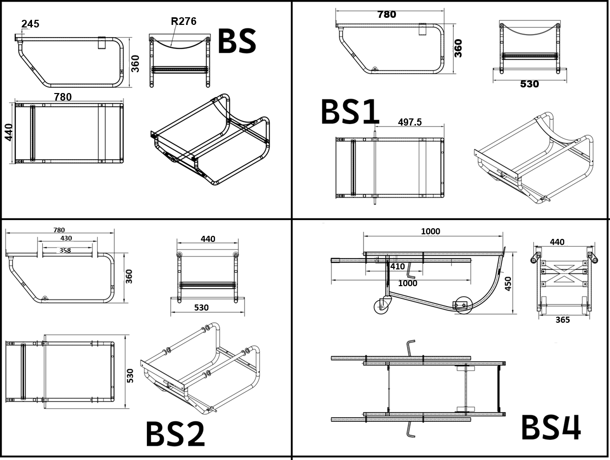 BS steel drum stand dimensions